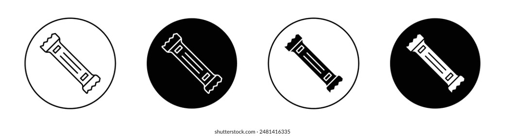 Candy-bar outlined icon vector collection.