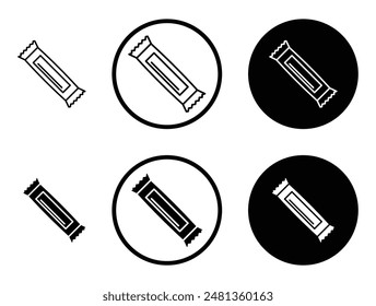 Candy-bar thin line vector icon set.