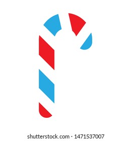 candy-cane icon. flat illustration of candy-cane - vector icon. candy-cane sign symbol