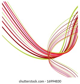 candycane lines  ribbon - christmas colors