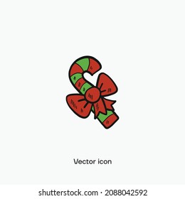 Candycane vector icon. Premium quality.