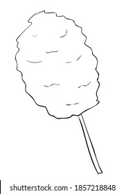Candyfloss On Stick Airy Caramel Like Stock Vector (Royalty Free ...
