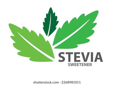 Candyleaf or Stevia is an alternative Sweetener and medicinal plant. Editable Clip Art.