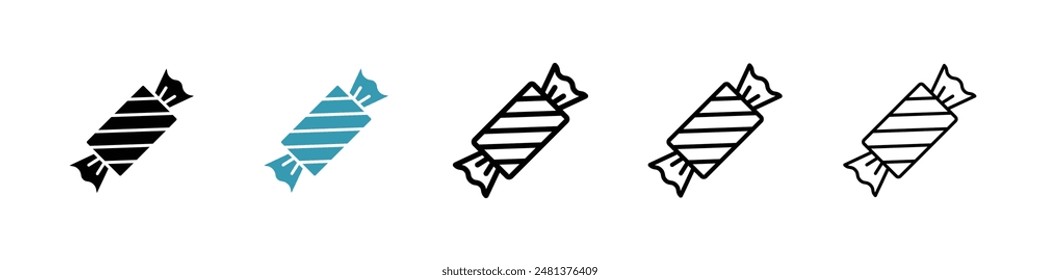 Candy-sweet line icon vector set.