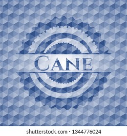 Cane blue hexagon emblem.
