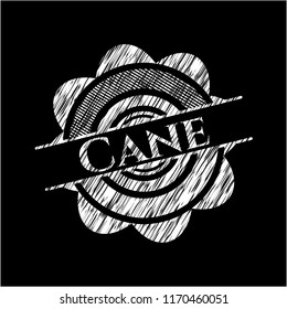 Cane with chalkboard texture