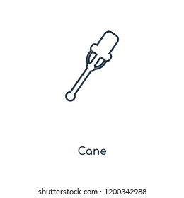 Cane concept line icon. Linear Cane concept outline symbol design. This simple element illustration can be used for web and mobile UI/UX.