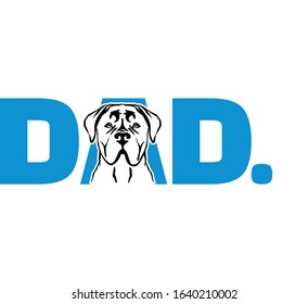 Cane Corso best dad ever blue