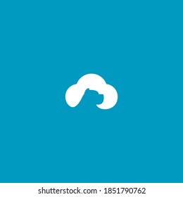cane corso cloud vector illustration