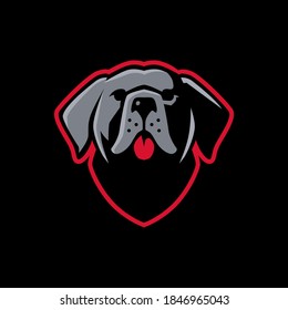 cane corso dog e sport logo vector icon illustration