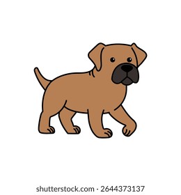 Cane Corso dog flat design