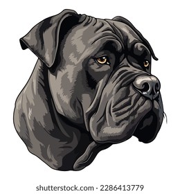 Cane Corso Dog Flat Icon Isolated On White Background