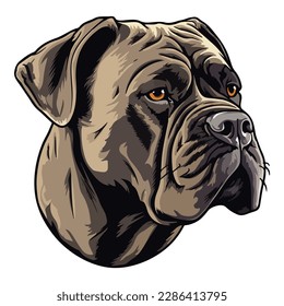 Cane Corso Dog Flat Icon Isolated On White Background