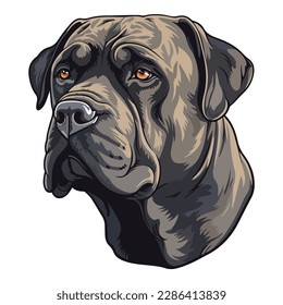 Cane Corso Dog Flat Icon Isolated On White Background