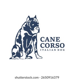 Cane Corso Dog logo design vector. Silhouette Cane Corso Dog Template Illustration. Icon Symbol
