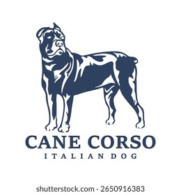 Cane Corso Dog logo design vector. Silhouette Cane Corso Dog Template Illustration. Icon Symbol