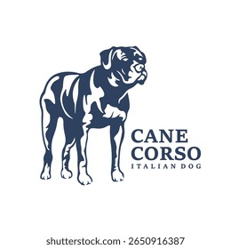 Cane Corso Dog logo design vector. Silhouette Cane Corso Dog Template Illustration. Icon Symbol
