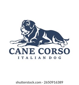 Cane Corso Dog logo design vector. Silhouette Cane Corso Dog Template Illustration. Icon Symbol