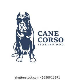 Cane Corso Dog logo design vector. Silhouette Cane Corso Dog Template Illustration. Icon Symbol