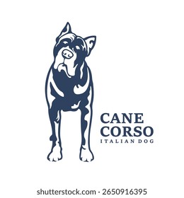 Cane Corso Dog logo design vector. Silhouette Cane Corso Dog Template Illustration. Icon Symbol