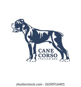 Cane Corso Dog logo design vector. Silhouette Cane Corso Dog Template Illustration. Icon Symbol