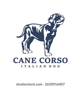 Cane Corso Dog logo design vector. Silhouette Cane Corso Dog Template Illustration. Icon Symbol