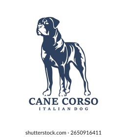 Cane Corso Dog logo design vector. Silhouette Cane Corso Dog Template Illustration. Icon Symbol