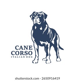 Cane Corso Dog logo design vector. Silhouette Cane Corso Dog Template Illustration. Icon Symbol