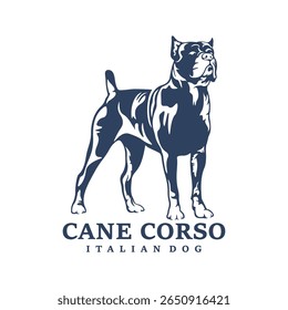 Cane Corso Dog logo design vector. Silhouette Cane Corso Dog Template Illustration. Icon Symbol