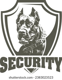 Cane Corso Dog Security Sign Logotype