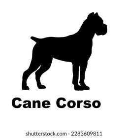 cane corso  dog silhouette dog breeds