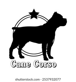 Cane Corso dog silhouette,  dog, dog breeds, logo, vector, silhouette, logo design, animal, illustration, icon, sign, design, black,  symbol, pet