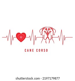 Cane Corso heartbeat Cane Corso dog lovers cool design