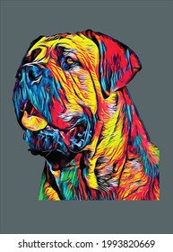 Cane Corso Italian Mastiff Dog Head design vector illustration for use in design and print poster canvas