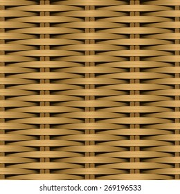 Cane flat woven fiber seamless pattern .