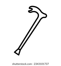 Cane free standing icon royalty vector design illustration