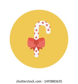 cane glyph flat vector icon 