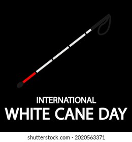 Cane für den internationalen weißen Rohrtag, Vektorgrafik.