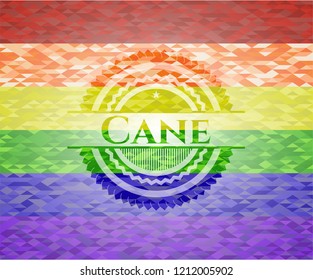 Cane lgbt colors emblem 