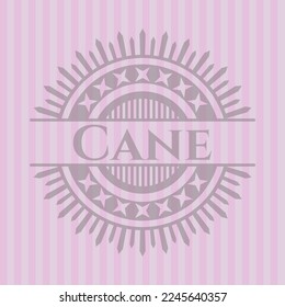 Cane realistisches rosa Emblem. Vektordesign. 