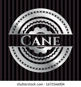 Cane silvery emblem. Vector Illustration. Mosaic.