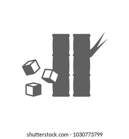 Cane with sugar crystal icon vector