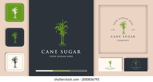 cane sugar logo design and business card design