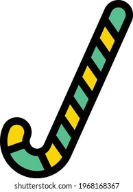 cane vector color line icon