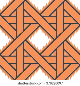 Cane weave pattern seamless vector background tile
