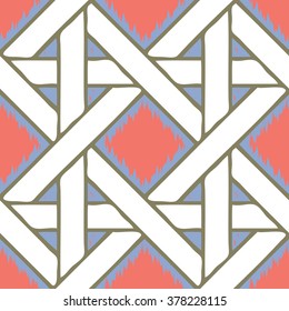 Cane weave pattern seamless vector background tile
