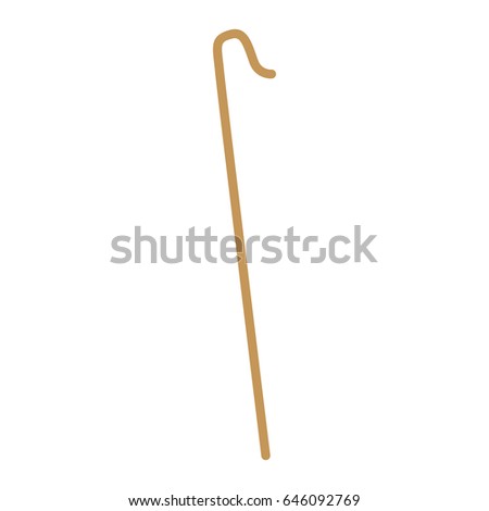 cane wooden hook tool of shepherd