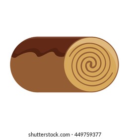 canela roll bakey product icon Isolated vector illustration