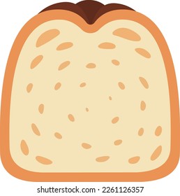 Icono de corte de canele Ilustración de elemento Estilo plano