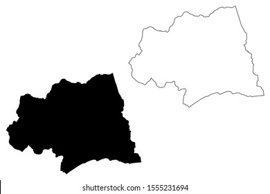 Canelones Department (Departments of Uruguay, Oriental Republic of Uruguay) map vector illustration, scribble sketch Canelones map